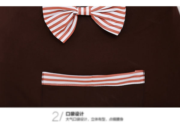 服務員工作服套裝款式口袋細節(jié)展示圖